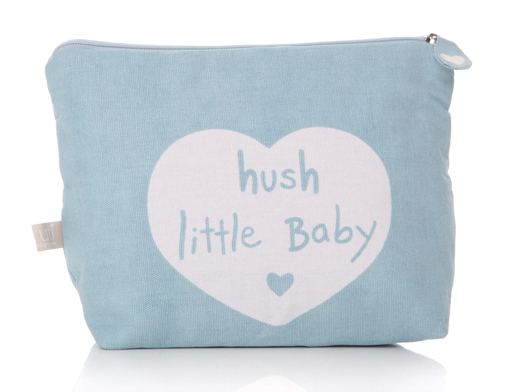 hush little baby wash bag in blue